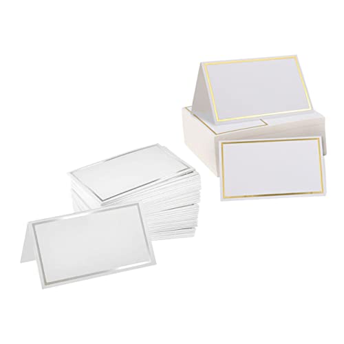 OUNONA 200Stücke Hochwertige Tischkarten für Hochzeiten Faltbare Namenskarten für Tischdeko Platzkarten mit Elegantem Design von OUNONA