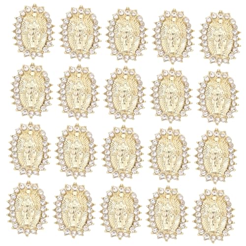 OUNONA 20Stücke Nagelkunst Charms Metallische Nageldesign Dekorationen Für Maniküre DIY Nagelkunst Zubehör Glitzernde Nagelornamente Nagelgestaltung von OUNONA