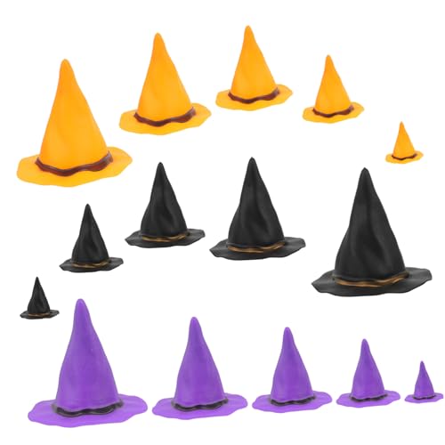 OUNONA 24 Stück Teiliges Halloween Mini Hexenhut Bunte Weinflaschen Dekoration Langlebige Partyhüte Vielseitiges DIY Zubehör für Halloween Feier und Kreative Bastelideen von OUNONA