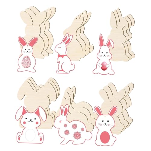 OUNONA 24 Stück Unfertige Holzhasen Ausschnitte Diy Ostern Dekoration Holzfiguren Basteln Kreative Projekte und Osterfeiern OUNONA 24 Stück Unfertige Holzhasen Ausschnitte Diy Ostern Dekoration Holzfiguren Basteln Kreative Projekte und Osterfeiern von OUNONA