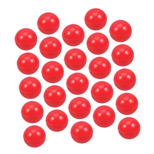OUNONA 25 Stück Offene Lotteriekugeln aus Kunststoff Große Partyspiel Bälle Wiederverwendbare Leere Kugeln für Spiele und Veranstaltungen Rote Acrylkugeln von OUNONA