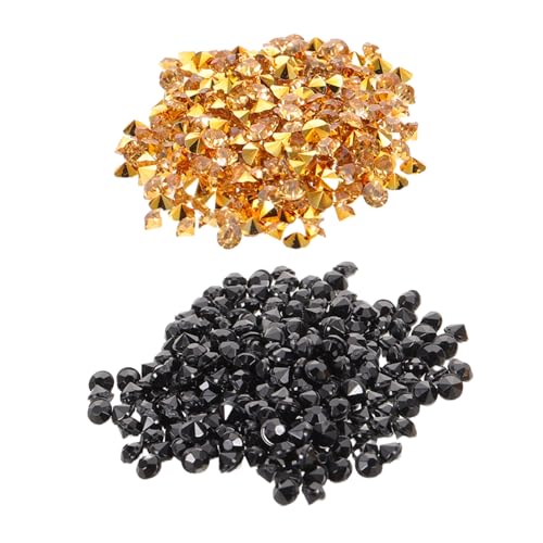 OUNONA 2Er-Pack Diamanten Gold Schwarz Spitzen Rhinestones Flach für Tischdekoration Vasenfüllung Hochzeit Party Streudeko Vielseitig Langlebig Funkelnd OUNONA 2Er-Pack Diamanten Gold Schwarz Spitzen Rhinestones Flach für Tischdekoration Vasenfüllung Hochzeit Party Streudeko Vielseitig Langlebig Funkelnd von OUNONA