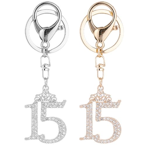 OUNONA 2Stücke Strass Schlüsselanhänger Mit Krone Eleganter Schlüsselring Funkelnder Anhänger Für Schlüsselbundzubehör Und Taschenaccessoires OUNONA 2Stücke Strass Schlüsselanhänger Mit Krone Eleganter Schlüsselring Funkelnder Anhänger Für Schlüsselbundzubehör Und Taschenaccessoires von OUNONA