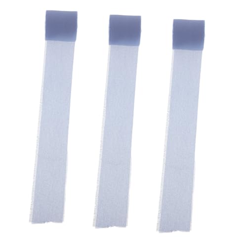 OUNONA 3 Rollen Chiffonband mit Fransenrand Blassblau Breites Dekorationsband für Hochzeiten Geschenkverpackungen und Bastelprojekte für Brautsträuße und Feiern von OUNONA