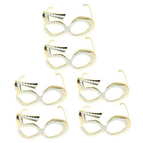 OUNONA 3 Sätze Birthday Brille Mit Glitzersteinen Teiliges Für Geburtstagsfeiern Fotorequisiten Und Partys Leicht Und Bequem Für Fotoshootings Und Jubiläumsfeiern 2 Stück * 3 von OUNONA