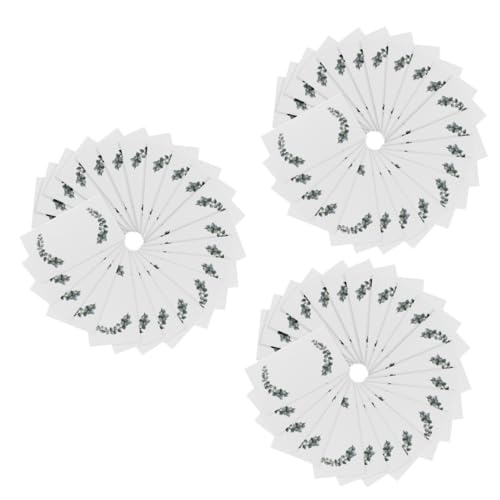 OUNONA 3 Sätze Hochzeitsplatzkarten Mit Grünem Blattdesign Beschriftbare Tischkarten Für Hochzeiten Brautpartys Und Veranstaltungen 100 Stück * 3 von OUNONA