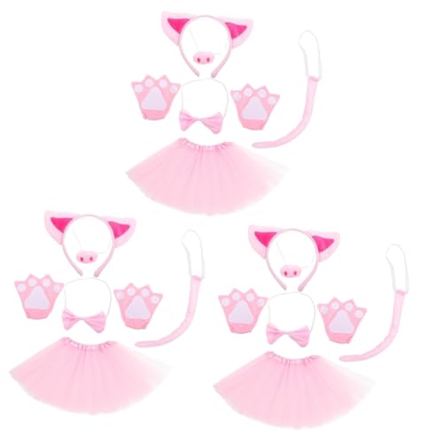 OUNONA 3 Sätze Tier-cosplay-kit Rosa Schweinekostüm Schweinchen Party Halloween-tutu Requisiten Schwein Rock Und Ohren Schweineohren Stirnband Erwachsene Plüsch OUNONA 3 Sätze Tier-cosplay-kit Rosa Schweinekostüm Schweinchen Party Halloween-tutu Requisiten Schwein Rock Und Ohren Schweineohren Stirnband Erwachsene Plüsch von OUNONA