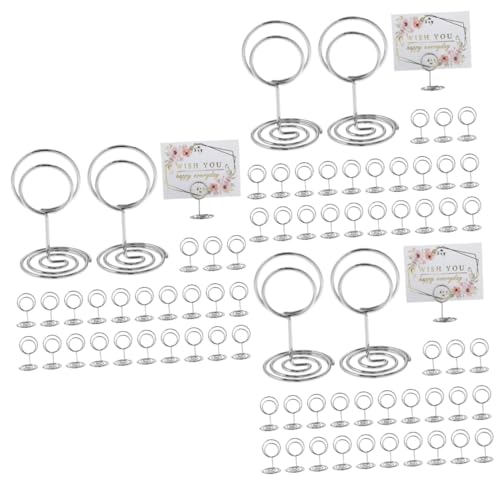 OUNONA 3 Sätze Tischkartenhalter Runde Silberne Namensschild Halter Für Hochzeiten Partys Restaurants Foto Und Notizklammern Vielseitig Einsetzbar 50 Stück * 3 OUNONA 3 Sätze Tischkartenhalter Runde Silberne Namensschild Halter Für Hochzeiten Partys Restaurants Foto Und Notizklammern Vielseitig Einsetzbar 50 Stück * 3 von OUNONA