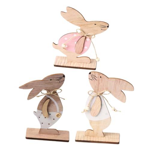 OUNONA 3 Stück Osterdeko Holz Hase Teiliges aus Robustem Holz Niedliche Rabbits Tischdeko für Ostern für Innen und Außendekoration und Schreibtische OUNONA 3 Stück Osterdeko Holz Hase Teiliges aus Robustem Holz Niedliche Rabbits Tischdeko für Ostern für Innen und Außendekoration und Schreibtische von OUNONA