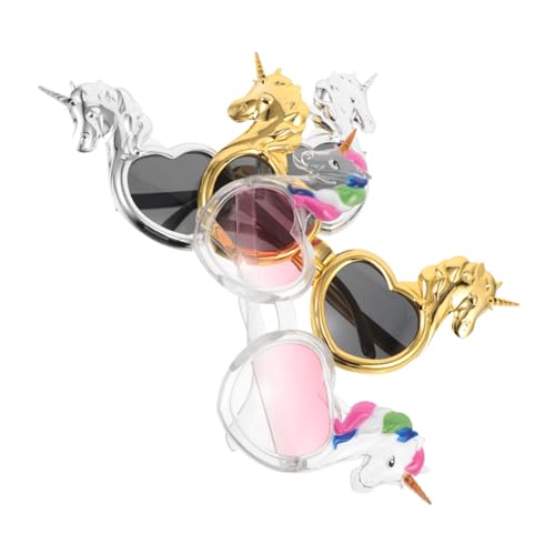 OUNONA 3 Stück Teiliges Einhorn Partybrillen Leichte Wiederverwendbare Geburtstag Sonnenbrillen Kreative Foto Requisiten für Mädchen Bunte Cartoon Brillen für Mottofeiern OUNONA 3 Stück Teiliges Einhorn Partybrillen Leichte Wiederverwendbare Geburtstag Sonnenbrillen Kreative Foto Requisiten für Mädchen Bunte Cartoon Brillen für Mottofeiern von OUNONA