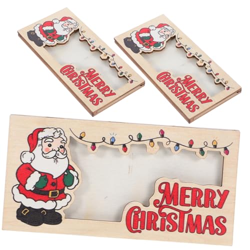 OUNONA 3 Stück Teiliges Weihnachts Geldbörse aus Holz Stabiler Karten und Bargeldhalter mit Dekorativen Mustern Vielseitiger Organizer für Geldgeschenke Weihnachtsfeier Gastgeschenk OUNONA 3 Stück Teiliges Weihnachts Geldbörse aus Holz Stabiler Karten und Bargeldhalter mit Dekorativen Mustern Vielseitiger Organizer für Geldgeschenke Weihnachtsfeier Gastgeschenk von OUNONA