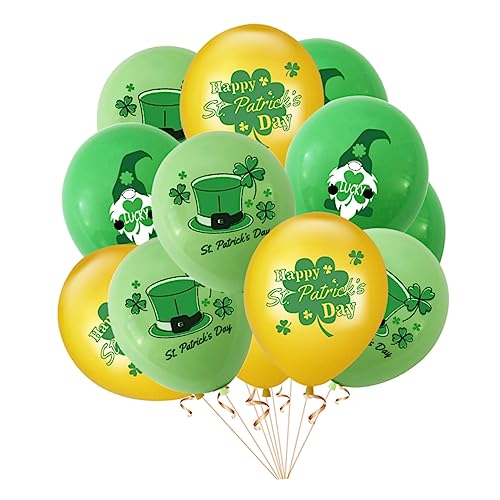 OUNONA 30 Stück Ballonanzug Luftballons Für Konfetti-ballon Shamrockballons Ballongirland -kit St. Patrick's Day Partyballon St. Patrick's Day Partydeko Latexballons Emulsion von OUNONA