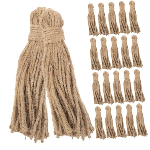 OUNONA 30 Stück Jute Quasten für DIY Bastelprojekte Natürliche Gelbe Jute Quasten mit Robustem Kordelband für Holzperlen Girlanden Weihnachtsdeko und Rustikale Dekorationen OUNONA 30 Stück Jute Quasten für DIY Bastelprojekte Natürliche Gelbe Jute Quasten mit Robustem Kordelband für Holzperlen Girlanden Weihnachtsdeko und Rustikale Dekorationen von OUNONA