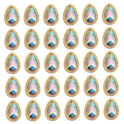 OUNONA 30 Stück Nail Art Dekorationen aus Strass und Kristallen DIY Nagelgemälde mit Glitzersteinen für Kreative Bastelprojekte für Besondere Anlässe und Täglichen Gebrauch von OUNONA