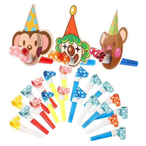 OUNONA 30 Stück Partytröten Kartonblasen für Kindergeburtstag Hochzeiten Feiertagsfeiern Maker Spaßartikel für Verschiedene Anlässe Designs Zufällig von OUNONA