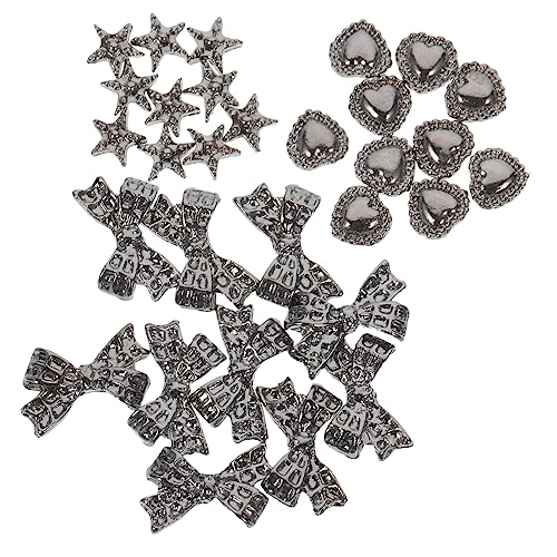 OUNONA 30Stücke Vintage Metall Nagelkunst Dekorationen DIY Nagelcharm Für Retro Nagelkunst Zubehör Aus Legierung Für Nageldesigns von OUNONA
