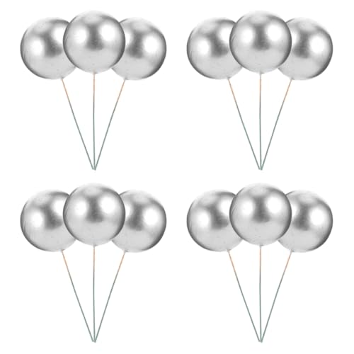 OUNONA 36 Stück Kuchen Dekoration Schaumkugeln Tortenstecker Cupcake Picks Silber Ornamente für Geburtstagsfeiern Hochzeiten und Jubiläumsfeiern OUNONA 36 Stück Kuchen Dekoration Schaumkugeln Tortenstecker Cupcake Picks Silber Ornamente für Geburtstagsfeiern Hochzeiten und Jubiläumsfeiern von OUNONA