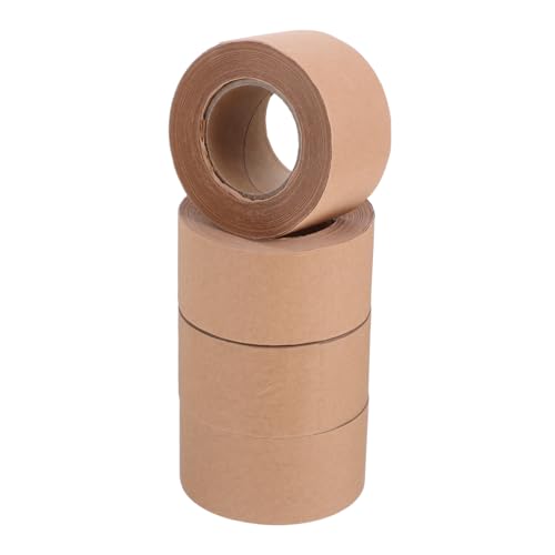 OUNONA 4 Rollen Braunes Wasseraktiviertes Kraftpapier Packband Beschreibbar Reißfest Selbstklebend Stark Haftend für Kartonversiegelung und Versandverpackungen OUNONA 4 Rollen Braunes Wasseraktiviertes Kraftpapier Packband Beschreibbar Reißfest Selbstklebend Stark Haftend für Kartonversiegelung und Versandverpackungen von OUNONA
