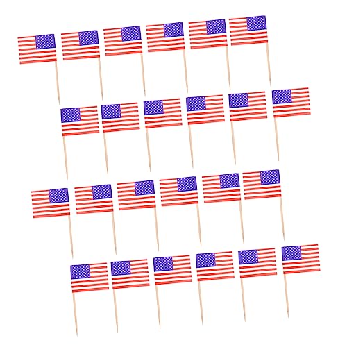 OUNONA 4 Sätze Papierkuchenflagge Uns Zahnstocherfahnen Kuchendekorationen Für Geburtstagsfeiern Amerikanische Flagge Party-cupcake-topper Mit Amerikanischen Flaggen Holz 200 Stück * 4 OUNONA 4 Sätze Papierkuchenflagge Uns Zahnstocherfahnen Kuchendekorationen Für Geburtstagsfeiern Amerikanische Flagge Party-cupcake-topper Mit Amerikanischen Flaggen Holz 200 Stück * 4 von OUNONA