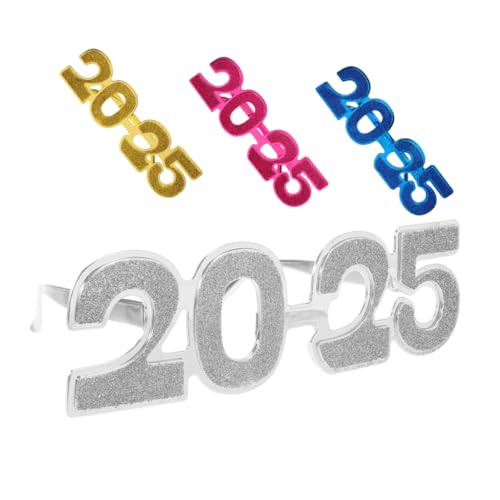 OUNONA 4 Stück 2025 Brille Für Gestaltet Neujahrsbrille 2025 Funkeln Gläser Bunt Erwachsene Rahmen Led Auge Trinken Männer Vorabend Party Dekoration Silvesterbrille Lustige Brille Stk OUNONA 4 Stück 2025 Brille Für Gestaltet Neujahrsbrille 2025 Funkeln Gläser Bunt Erwachsene Rahmen Led Auge Trinken Männer Vorabend Party Dekoration Silvesterbrille Lustige Brille Stk von OUNONA