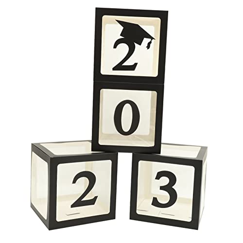 OUNONA 4 Stück Boxen 2023 Grad Ballonboxen party decoration party dekoration Abschlussfeier Dekoration DIY Zahlen Rosa Aufbewahrungsbox für Ballons dekorative Ballonhüllen Papier Black OUNONA 4 Stück Boxen 2023 Grad Ballonboxen party decoration party dekoration Abschlussfeier Dekoration DIY Zahlen Rosa Aufbewahrungsbox für Ballons dekorative Ballonhüllen Papier Black von OUNONA