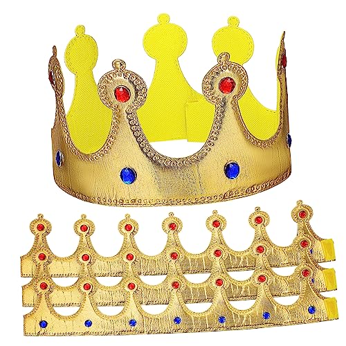 OUNONA 4 Stück Geburtstagshüte Goldene Partyhüte für Kindergeburtstagsfeiern Tolle Fotorequisiten und Dekoration für Unvergessliche von OUNONA