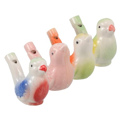 OUNONA 4 Stück Keramik Vogelpfeifen mit Aufhängeseil Realistische Wasservogel Rufe Leicht und Robust für Geburtstagsfeiern Outdoor Vogelenthusiasten Handliche Notfallpfeife von OUNONA