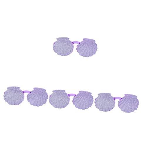 OUNONA 4 Stück Shell-Brille für toys Shell-förmige Brillen fotozubehör - kid toys Muschelförmige Brille Party Requisiten für Kinderbrillen Stk Violett OUNONA 4 Stück Shell-Brille für toys Shell-förmige Brillen fotozubehör - kid toys Muschelförmige Brille Party Requisiten für Kinderbrillen Stk Violett von OUNONA
