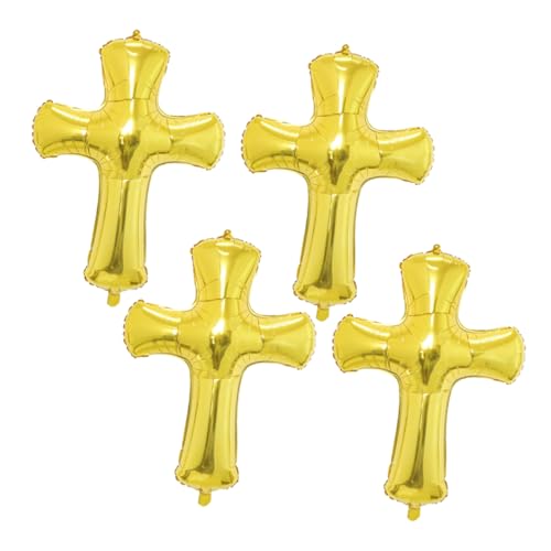 OUNONA 4 Stück Taufballons Gold Ballon Taube Geburtstagsballons Dekorationen Babyparty Deko Kommunion Ballons Junge Kreuzform Folienballon Aluminiumfolie Golden OUNONA 4 Stück Taufballons Gold Ballon Taube Geburtstagsballons Dekorationen Babyparty Deko Kommunion Ballons Junge Kreuzform Folienballon Aluminiumfolie Golden von OUNONA