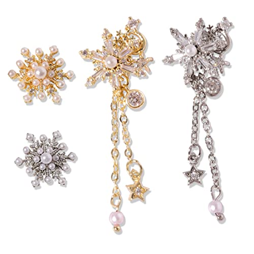 OUNONA 4 Stück Teiliges Schneeflocken Nagel Charms Dekorative Nagel Schmuck für Weihnachtsfeiern DIY Nageldesign Einfach Anzuwenden Glänzende Nail Art Ornamente OUNONA 4 Stück Teiliges Schneeflocken Nagel Charms Dekorative Nagel Schmuck für Weihnachtsfeiern DIY Nageldesign Einfach Anzuwenden Glänzende Nail Art Ornamente von OUNONA