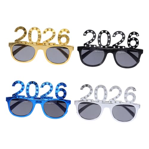 OUNONA 4 Stück Teiliges Silvester Partybrillen Leichte Bunte Neujahrsfoto Requisiten Auffällige Zahlenbrillen für Familienfeiern Freundespartys und Festliche Fotosessions OUNONA 4 Stück Teiliges Silvester Partybrillen Leichte Bunte Neujahrsfoto Requisiten Auffällige Zahlenbrillen für Familienfeiern Freundespartys und Festliche Fotosessions von OUNONA