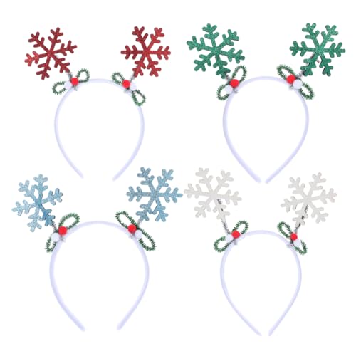 OUNONA 4 Stück Teiliges Weihnachts Haarreif Glitzernde Schneeflocke Haarband Festlicher Kopfschmuck Leicht Komfortabel Für Weihnachtsfeiern Silvester Party Accessoires OUNONA 4 Stück Teiliges Weihnachts Haarreif Glitzernde Schneeflocke Haarband Festlicher Kopfschmuck Leicht Komfortabel Für Weihnachtsfeiern Silvester Party Accessoires von OUNONA