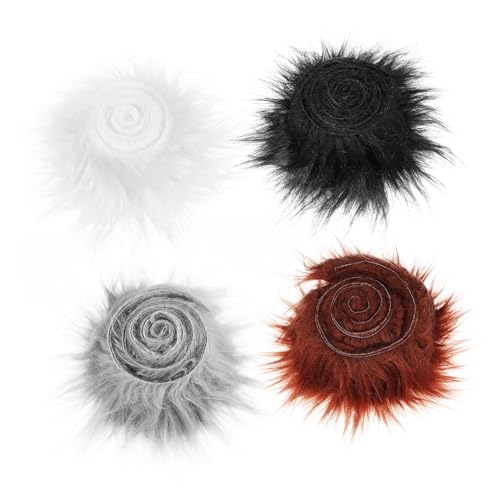 OUNONA 4 Stück Wollstreifendekoration Plüsch Kunststoff Hochzeit gefälscht Material flauschiger Stoff Haufen Hutband Nähstreifen Zierleiste zum Nähen Kostümzubehör nähen Kunstfell OUNONA 4 Stück Wollstreifendekoration Plüsch Kunststoff Hochzeit gefälscht Material flauschiger Stoff Haufen Hutband Nähstreifen Zierleiste zum Nähen Kostümzubehör nähen Kunstfell von OUNONA