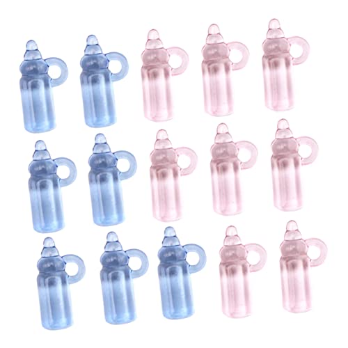 OUNONA 48Stücke Rosa Blaue Milchflasche Dekoration für Dusche Spielzeuge und Tischdeko für Gender Reveal und Neugeborenenfeier von OUNONA