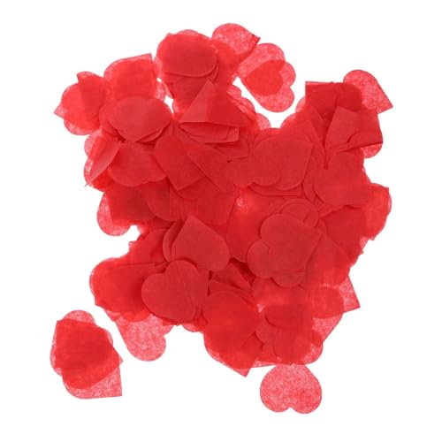 OUNONA 4Er-Packung Konfetti Geschlecht offenbaren Hochzeitsfeier Valentinstag- Valentinstag Dekoration vierte Herzen bodendeko hochzeitsdeko sack Partyzubehör Papier rot von OUNONA