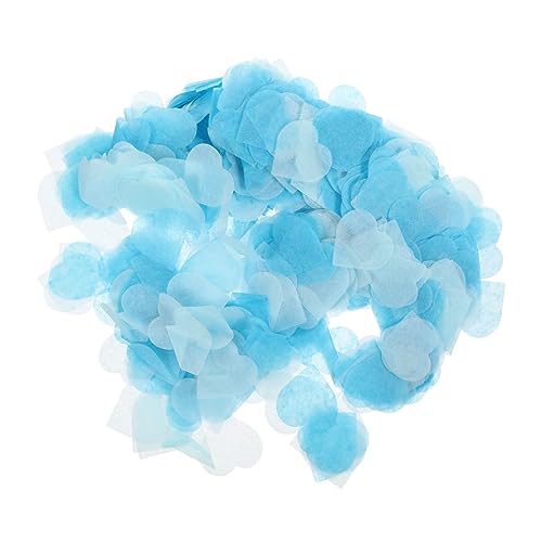OUNONA 4Er-Packung Konfetti Schleife Rote Dekorationen Herzen aufdecken Verkaufsstand Krepp retro bodendeko the wedding party valentine decoration Romantische Dekoration hellblaue Papier von OUNONA