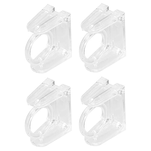 OUNONA 4stücke Selbstklebende Vorhangstangenhalter Für Küche Und Bad Drehbare Gardinenstangenhalter Bohren Transparent Und Robust von OUNONA