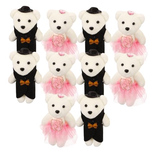 OUNONA 5 Paare Teiliges für Hochzeiten Kuschelige Stofftiere mit Süßem Design für Raumdekoration Fotorequisiten und für Freunde OUNONA 5 Paare Teiliges für Hochzeiten Kuschelige Stofftiere mit Süßem Design für Raumdekoration Fotorequisiten und für Freunde von OUNONA