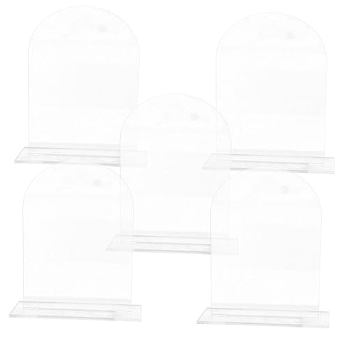 OUNONA 5 Sätze Teiliges Transparente Blanko Tischkarten für Hochzeiten Dekorative Namens und Tischnummern Schilder mit Stabilen Wiederverwendbar für Verschiedene Anlässe von OUNONA