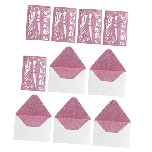 OUNONA 5 Stück Einladung Party hohle Hochzeitskarte zukünftige Braut Brautjungfer faltbare Nachrichtenkarte jubiläumskarte wedding card Glückwunschkarten Hochzeitsdekoration Papier Rosa OUNONA 5 Stück Einladung Party hohle Hochzeitskarte zukünftige Braut Brautjungfer faltbare Nachrichtenkarte jubiläumskarte wedding card Glückwunschkarten Hochzeitsdekoration Papier Rosa von OUNONA