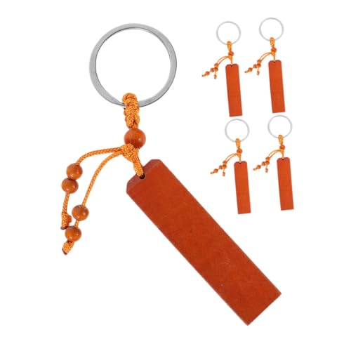 OUNONA 5 Stück Holz Schlüsselanhänger Blanko DIY Beschriftbar Individuell Gestaltbare Holzpendel für Schlüssel Bastelprojekte Dekoration und von OUNONA
