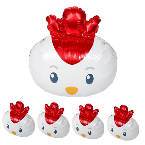 OUNONA 5 Stück Küken-ballon Ballon-nutztiere Alles Zum Geburtstag Ballons Hühnerballon Aufblasbare Nutztiere Alles Zum Geburtstag Folienballon -huhn- Aluminiumfolie von OUNONA