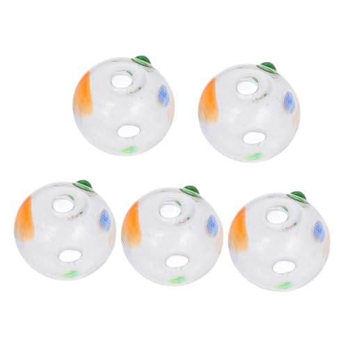 OUNONA 5 Stück Teiliges Glasperlen für Windspiele Hohl Bohrung Kleine Runde DIY Schmuckperlen Langlebig Glatt Transparent für Bastelprojekte und Armbänder OUNONA 5 Stück Teiliges Glasperlen für Windspiele Hohl Bohrung Kleine Runde DIY Schmuckperlen Langlebig Glatt Transparent für Bastelprojekte und Armbänder von OUNONA