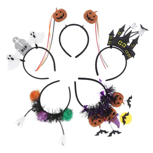 OUNONA 5 Stück Teiliges Halloween Set Kopfband mit Verstellbaren Katzenohren und Kürbis Designs Leichter Bequemer Haarreif für Erwachsene für Partydekoration und Kostümspiel OUNONA 5 Stück Teiliges Halloween Set Kopfband mit Verstellbaren Katzenohren und Kürbis Designs Leichter Bequemer Haarreif für Erwachsene für Partydekoration und Kostümspiel von OUNONA