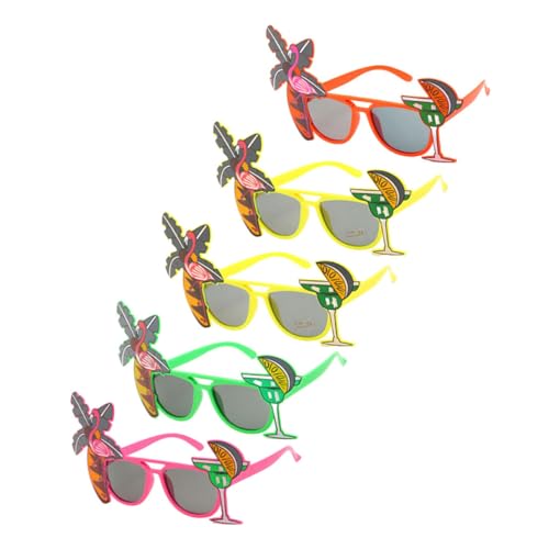 OUNONA 5 Stück Tropische Papageiengläser karneval brille Partyglas Glasurlaub Brille Stütze lustige Brille OUNONA 5 Stück Tropische Papageiengläser karneval brille Partyglas Glasurlaub Brille Stütze lustige Brille von OUNONA