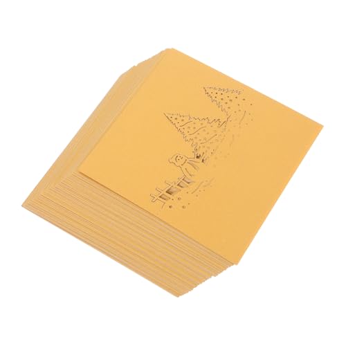 OUNONA 50 Stück Goldene Schneemann Tischkarten mit Charmantem Cutout Design Wiederverwendbare Weihnachtsplatzkarten für Festliche Dinner Bankett Empfangsdeko von OUNONA