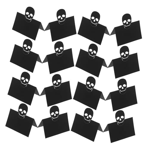 OUNONA 50 Stück Teiliges Tischkarten mit Schädelmotiv für Halloween Faltbare Namenskarten für Sitzordnung bei Dinner Hochzeiten Banketten und Themenpartys Dekorative Tischplatzkarten OUNONA 50 Stück Teiliges Tischkarten mit Schädelmotiv für Halloween Faltbare Namenskarten für Sitzordnung bei Dinner Hochzeiten Banketten und Themenpartys Dekorative Tischplatzkarten von OUNONA