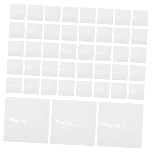 OUNONA 50 Stück Weihnachtsschneeme -Tischkarte leere Tischkarten Party-Platzkarten Zeltplatzkarten Schneemann Tischdekoration Weihnachtstischkarten Snowman Place -Karten Papier Weiß von OUNONA
