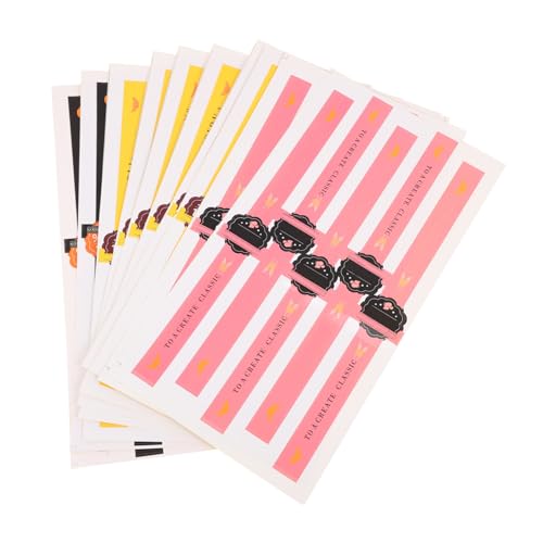 OUNONA 50Stücke Geschenkverpackungsaufkleber Selbstklebende Etiketten für Kekstaschen Brotbeutel und Kreative Papiersiegelaufkleber und Gelb für Dekoration OUNONA 50Stücke Geschenkverpackungsaufkleber Selbstklebende Etiketten für Kekstaschen Brotbeutel und Kreative Papiersiegelaufkleber und Gelb für Dekoration von OUNONA