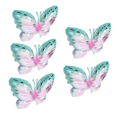 OUNONA 5Stücke Schmetterlings Folienballons Pastellfarbene Dekoration für Geburtstagsfeiern und Fotorequisiten für Innen und Außendekoration Langlebig und Auffällig OUNONA 5Stücke Schmetterlings Folienballons Pastellfarbene Dekoration für Geburtstagsfeiern und Fotorequisiten für Innen und Außendekoration Langlebig und Auffällig von OUNONA